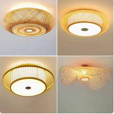 

Bamboo ceiling lamp Zen homestay bedroom lamp living room hotel restaurant lamp