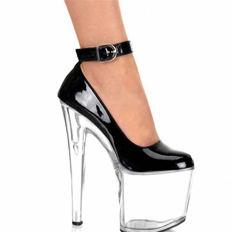 

Sexy Ankle Strap Platform Women Ultra 20cm Super High Heel Shoes, Pole Dance / Modle Shoes, Wedding / Party Shoes /Crystal Shoes