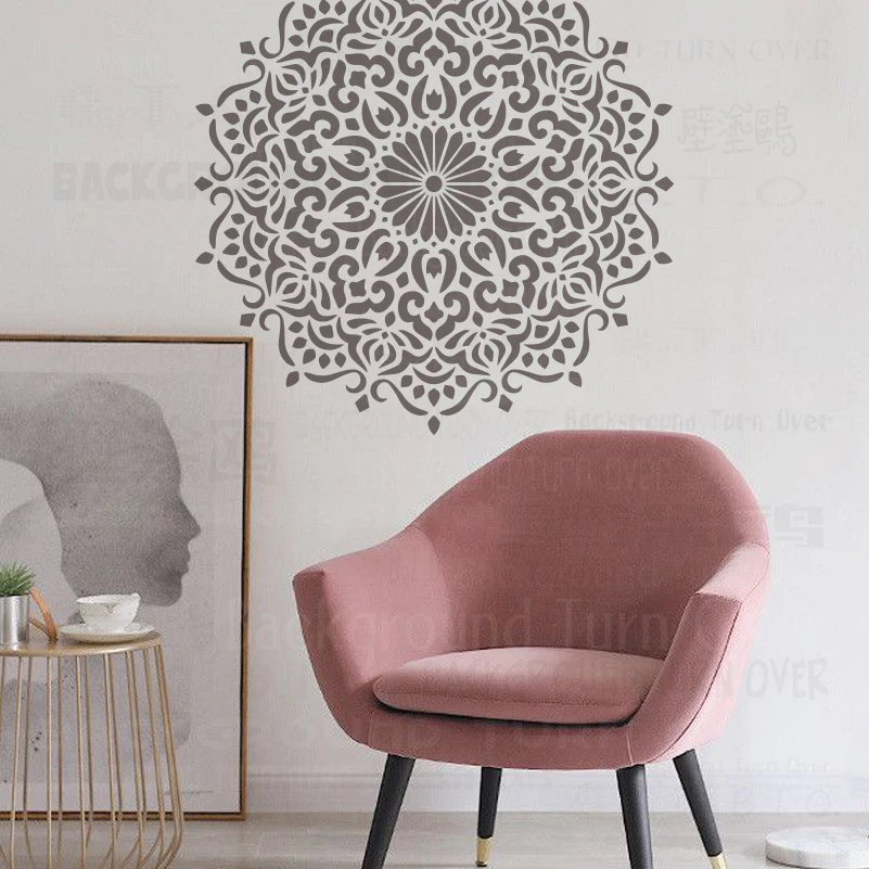 

50cm - 90cm Stencil Decor For Painting Plaster Wall Template To Paint Decorative Putty Target Mandala Big Round Flower S493