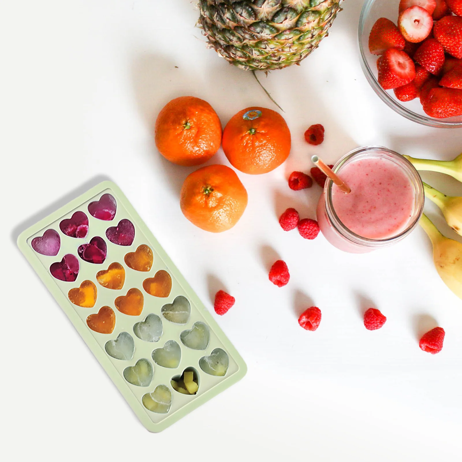 

Heart Shape Stackable Silicone Ice Cube Tray Easy Release Flexible Mold for Drinks Wine Desserts Ice Making Tray Mold