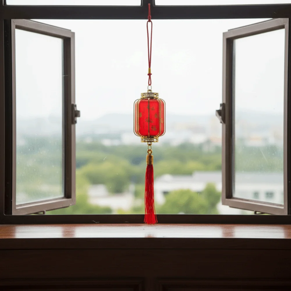 

Party Decor Retro Chinese Red Lantern Traditional Handmade Craft Potted Decorative Lanterns Waterproof Portable Lantern