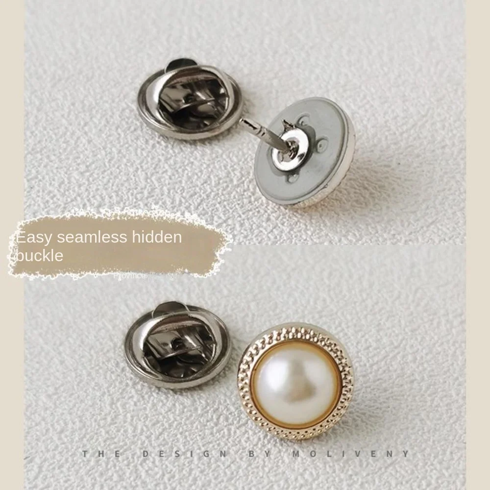 Broches à boutons en biscuits perle anti-absorbe ouissement, vêtements partenaires, prévention de l'exposition accidentelle, épingles à broches, poignées, étoile amovible