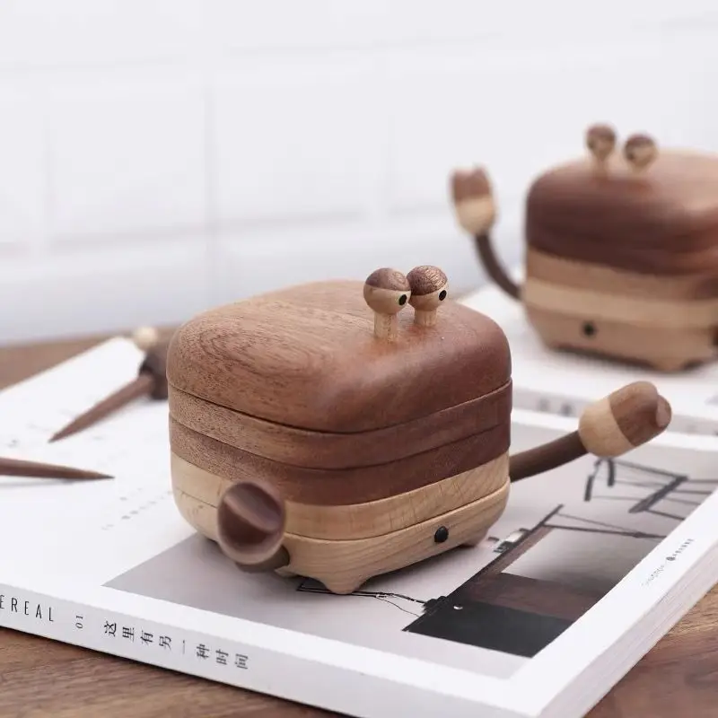 Crab, Solid Wood Creative, Cute Kung Fu Tea, Lacquerless, Cute Insulated Tea Tray, Ornament Gift