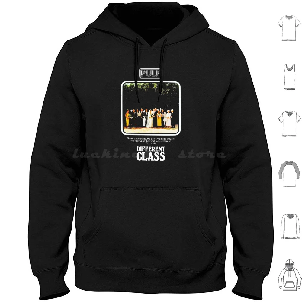 Pulp Different Hoodie Cotton Long Sleeve Pulp Band Indie Music Pulp Band Britpop Jarvis Cocker Blur 90s Disco 2000