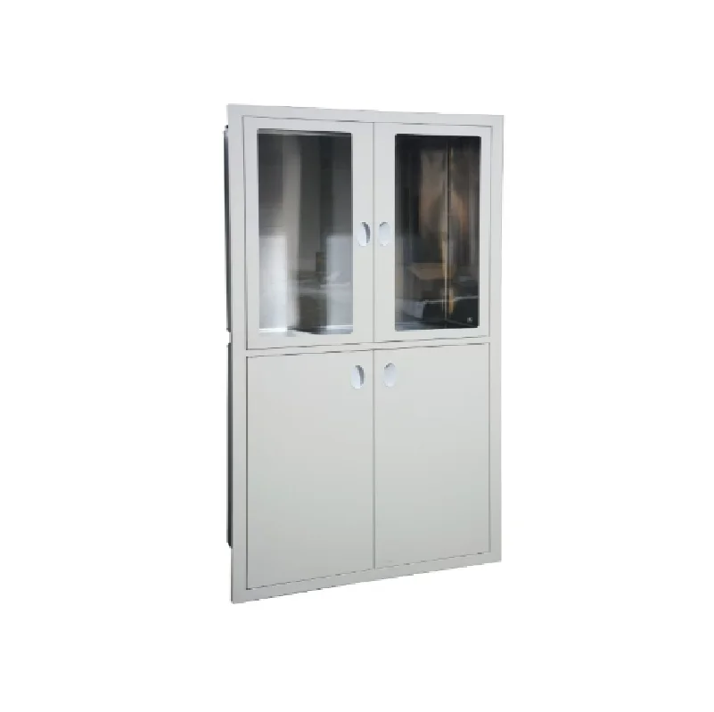 

Modern Stainless Steel Medicine Cabinet with Glass Door First Aid Medical Box Storage for Hospital Use
