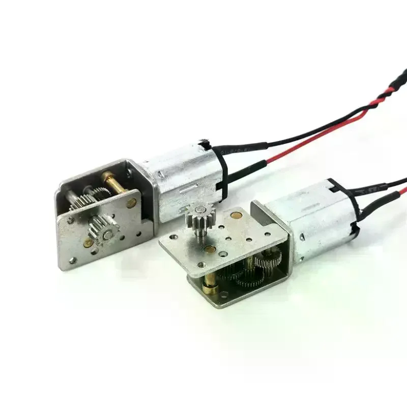 1Pcs DC 3V 3.7V 20RPM Slow Speed Metal Gearbox Engine Right Angle 14T Output Gear Shaft Mini N20 Gear Motor For 3D Printer Robot