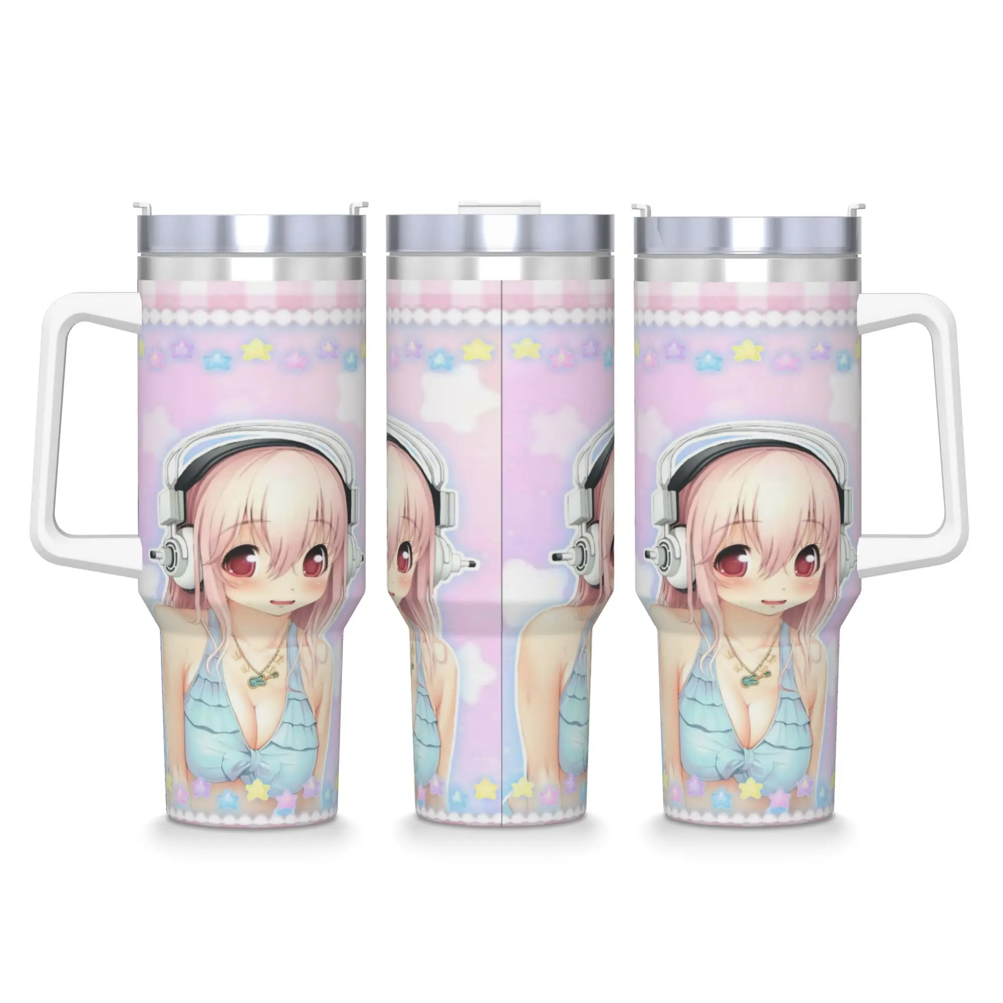 

Japanse Sonico Manga Tumbler Hot Drinks Water Bottle Portable Stainless Steel Thermal Cups Graphic Travel Mugs Cup