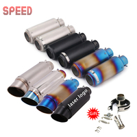 r6 racing 51mm 60mm motorcycle sc exhaust pipe suitable For GP-project micropole muffler carbon fiber exhaust with DB Killer