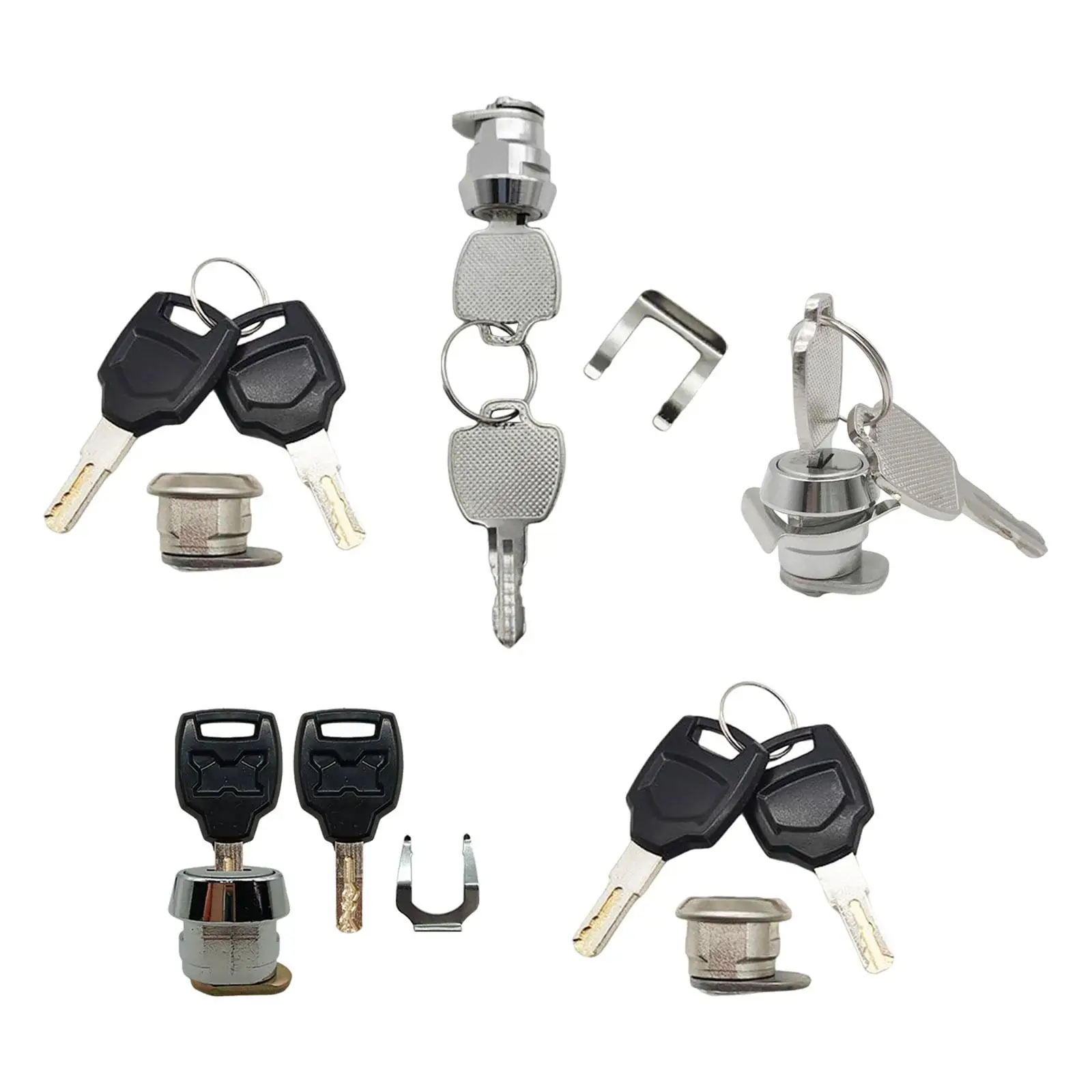 

Motorbike Rear Trunk Locks Set Durable Metal Kit for Motorcycle Side Case Protection and Scooter Luggage Box