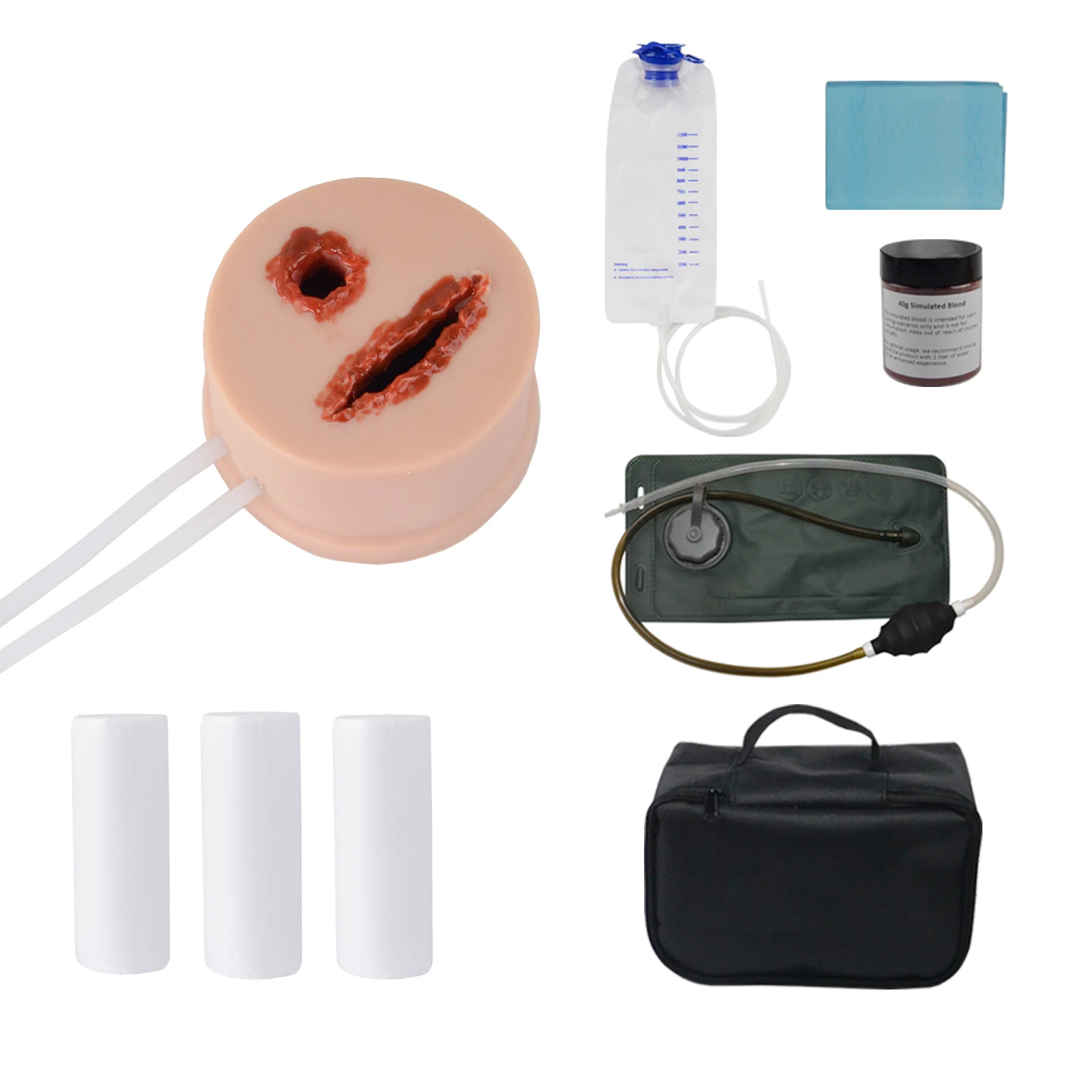 

Wound Packing Trainer, Stop The Bleed Training Kit with 2-in-1 Wounds for Pre-Hospital Emergency Care, First Aid Emergency