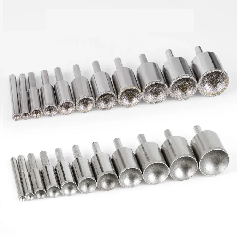 

1Pcs Diamond Spherical Concave Head 3mm-25mm Grinding Bit Jade Round Beads Polishing For Rotary Tool