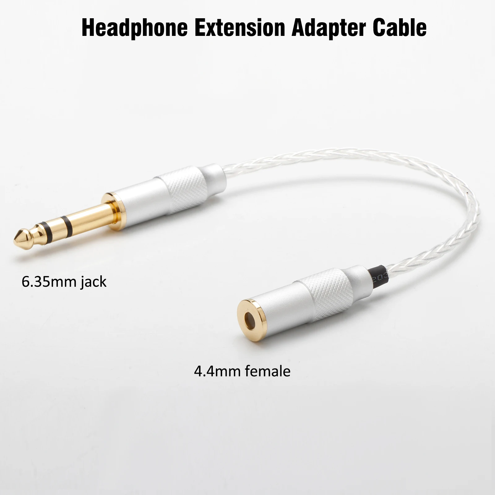 HiFi 6.35mm/4pin xlr 3pin xlr ~ 4.4mm 여성 7N OCC 실버 도금 오디오 어댑터 케이블 단결정 구리 와이어