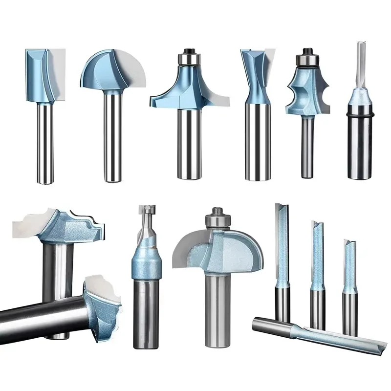 KINCNC Custom Full Set CNC Router Bits with AlTin Coating for Woodworking Cutting
