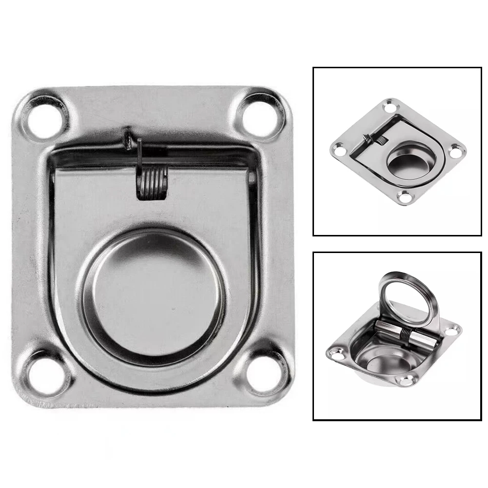 Boat Access Storage Access 44*38mm Marine Handle Boat Lift Handle 304 Stainless Steel Easy Access Flush Design