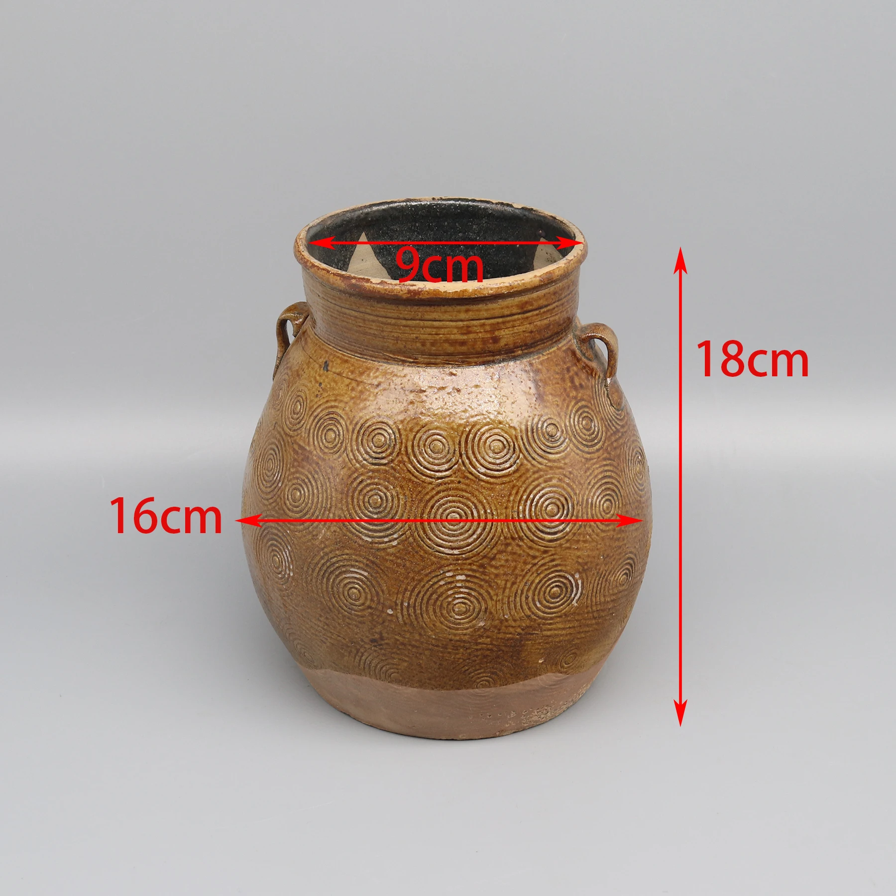 Old Glazed Pot from Southern China, Vase, Home Decoration