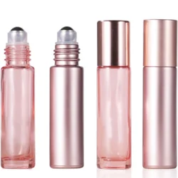 5ml 10ml Glass Roll On Bottle Rose Gold Color Roller Ball for Essential Oils Perfume Beads Lip Oil Eye Mini Portable Travel