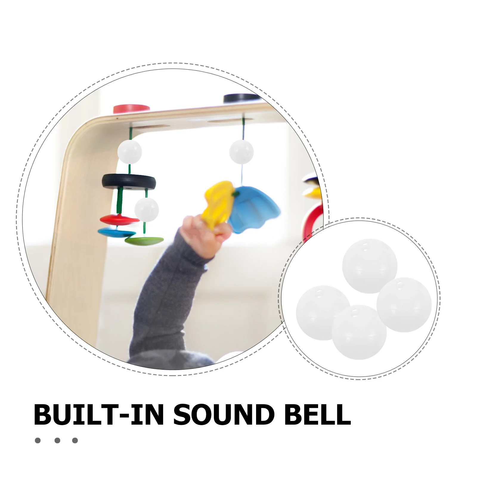 30 Stück Herstellerbälle für Säuglinge für die sensorische Entwicklung, sichere DIY-Handwerks-Soundmodule, Tierpuppe