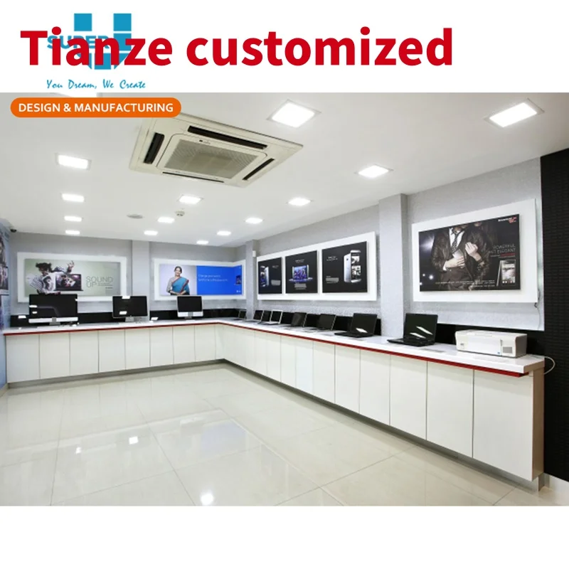 

(customized)Professional Computer Store Interior Design Shop Fittings Computer Store Display Furniture