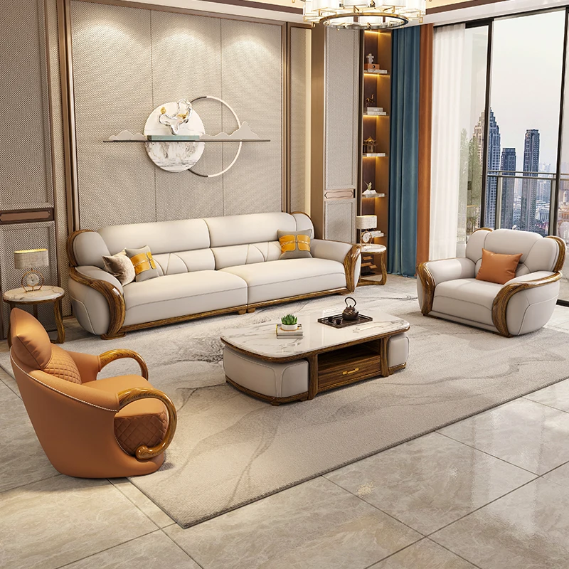 Armrest Beige European Sofas Waterproof Design Luxury Modular Lazy Sofas Lounges Salon Modern Canape Salon Furniture Home