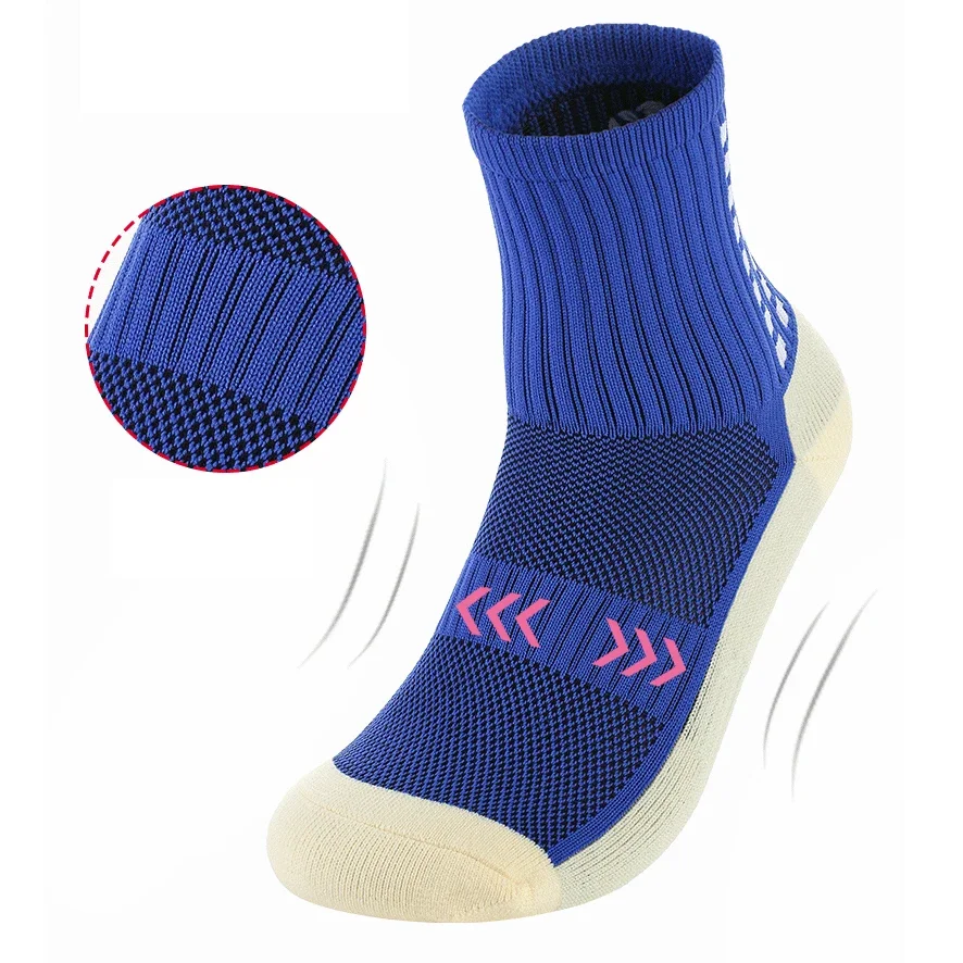 Soft Men Football Non Slip Soccer Socks Sports Breathable Cotton Cycling Grip Socks Grip Pads for Football Basketball Stockings