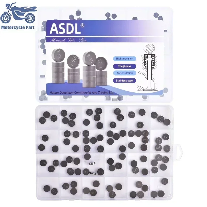 294PCS Motorcycle Parts Adjustable 9.48mm Valve Shims Kit for HONDA CRF450 CRF450R TRX450 TRX450R RVT1000R R 1.225-3.475 1.2-4.0