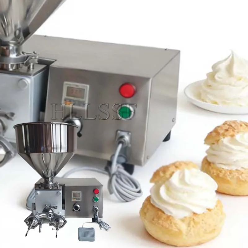 Homemade Spanish  Machine Manual Jam Filling Cream Filler Stainless Steel Bread or Puffs Liquid Jam With 3 Pipes 4.5L