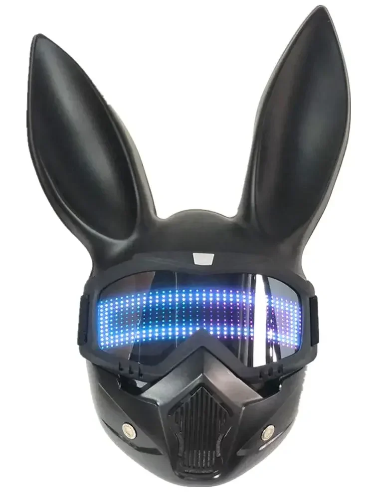 Halloween Bunny Girl Colplay Bluetooth APP Light Up Purge Mask Halloween Masquerade Party LED Face Masks for Kids Men Women