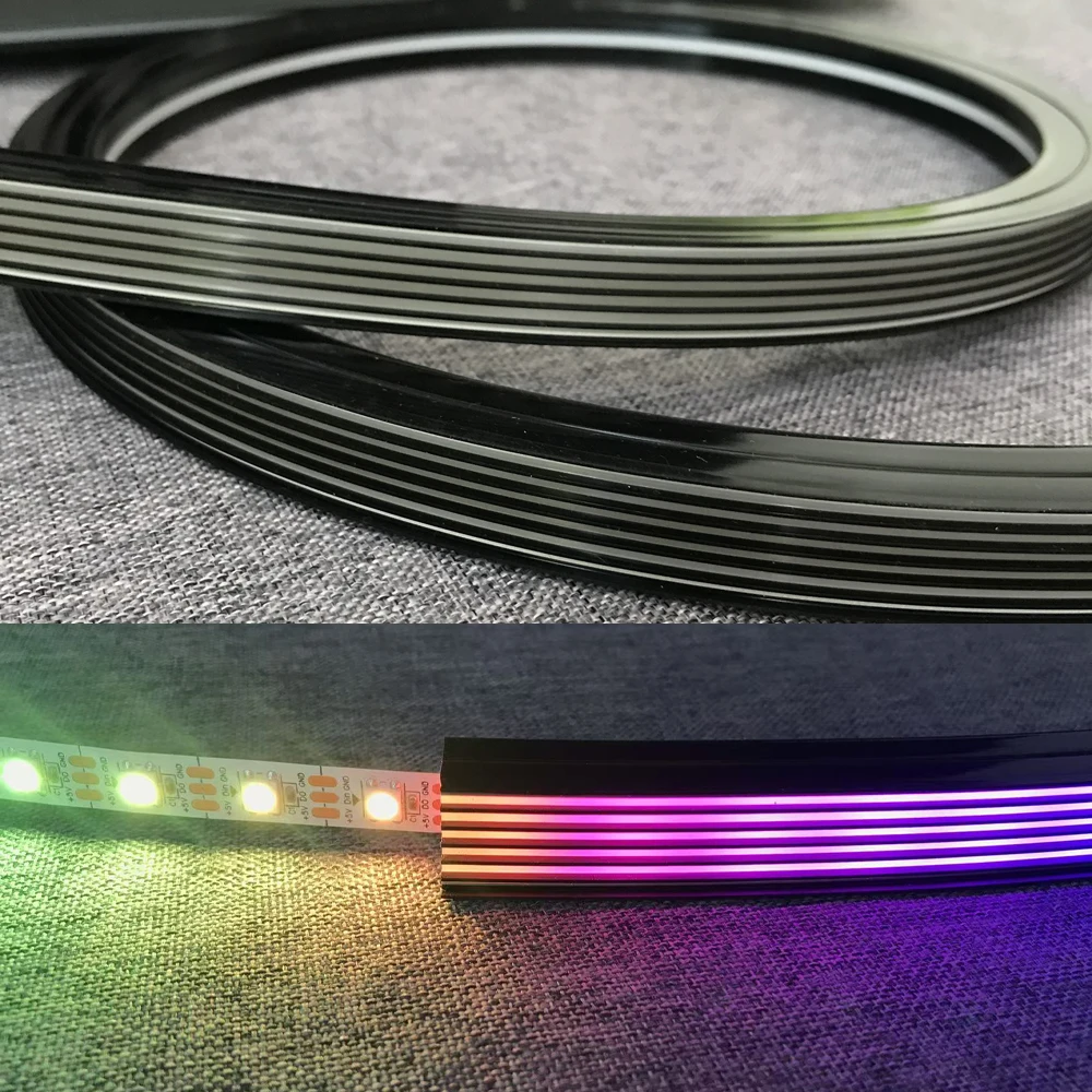 16x16 Silicone Neon Tube LED Diffuser Anti-glare Flexible Protection Cover Waterproof For 12mm 2835/5050 SMD LED Strip 0.5m-5m