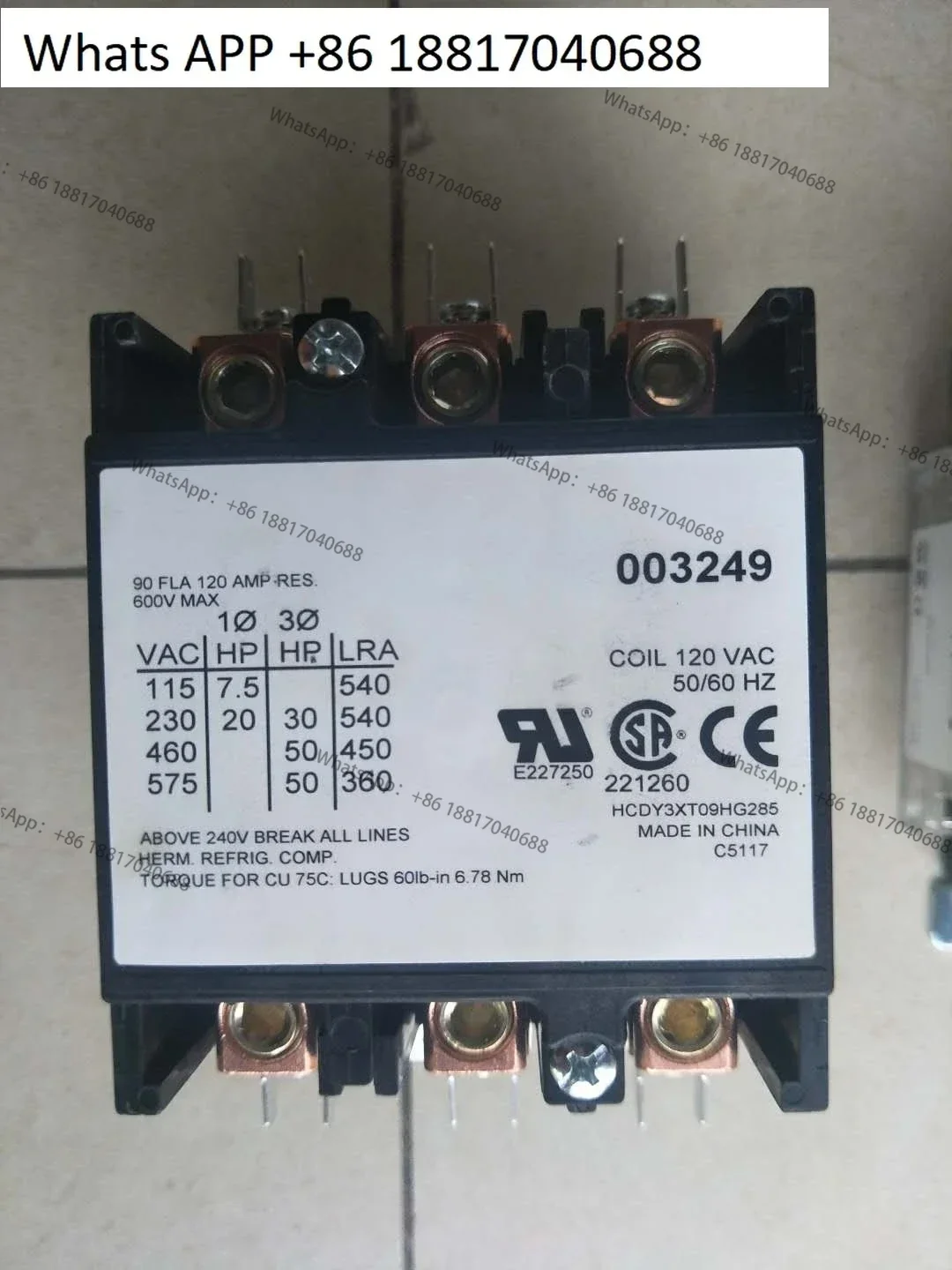 

003249 Контактор, плазменный MAXPRO200 003248