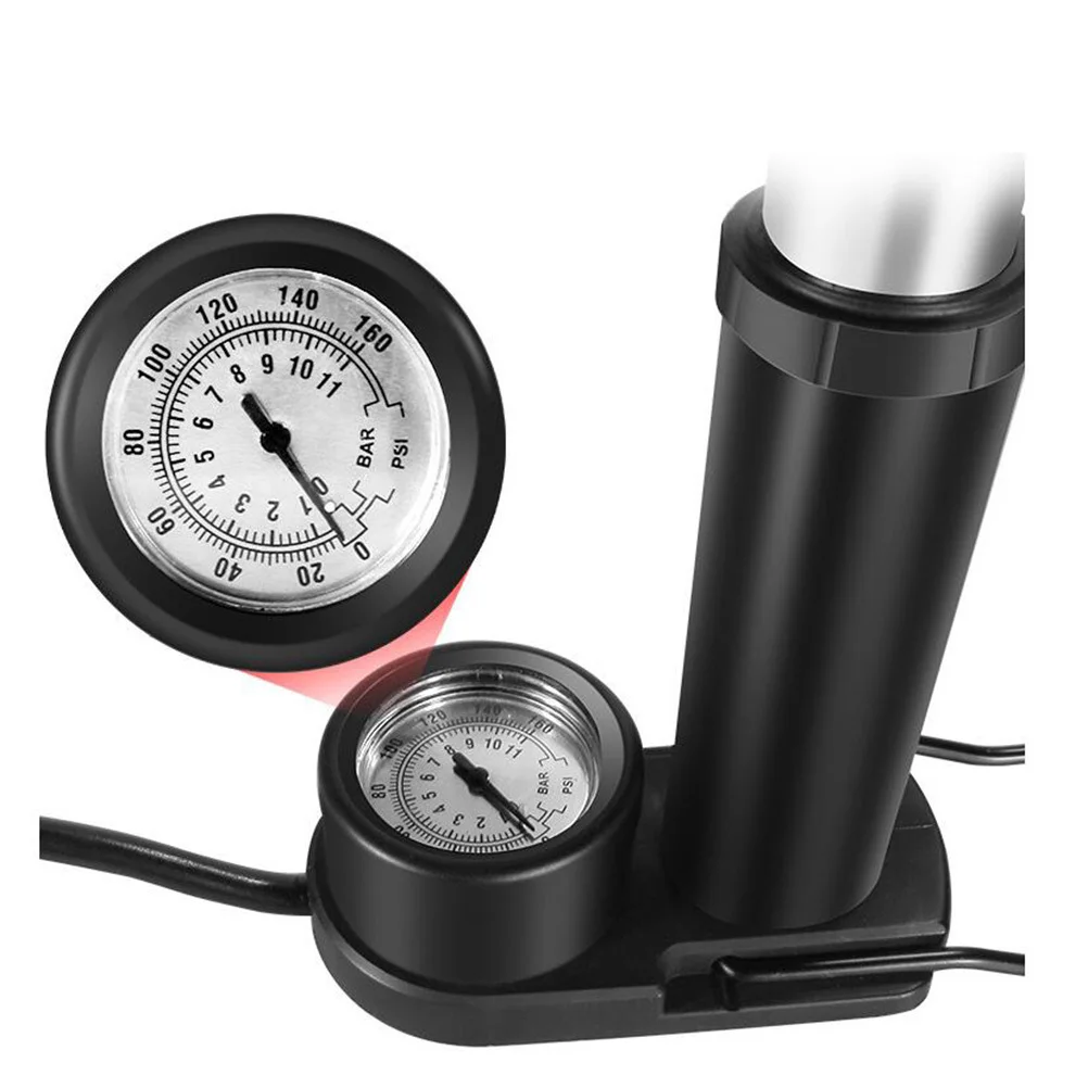 

Portable Bike Floor Pump Aluminum Alloy Mini Tire Inflator For Usa French Valves Compatible With Bicycle Motorcycle Ev Air Bed