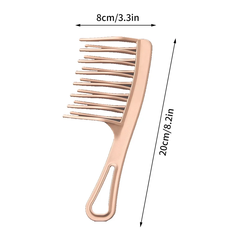 Double Row Large Toothed Comb Wide Toothed Comb Curved Comb Fluffy Comb Hairdressing Comb For Comb Long And Curly Hair