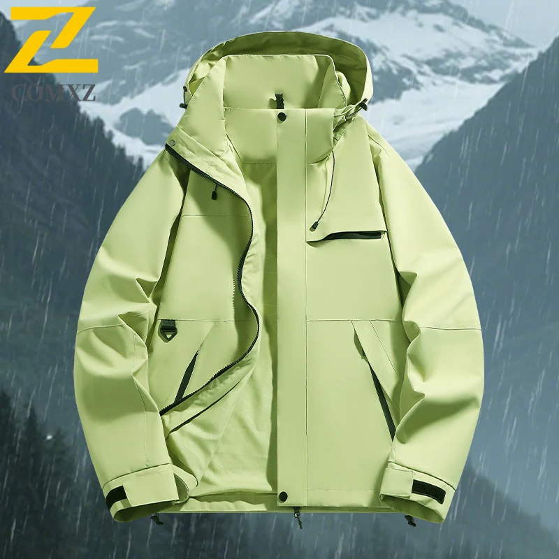 

2025 New Couple Charging Jacket 12 Color Hard Shell Windproof Waterproof Wear-resistant Hooded Jacket Outdoor Camp Adventure Top
