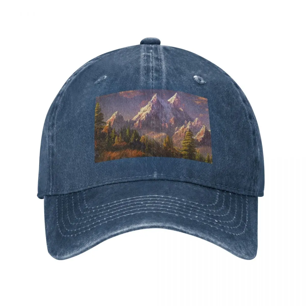 Painted Mountain Range #5 Baseball Cap Streetwear Sports Caps Gentleman Hat Cap Female Men'S