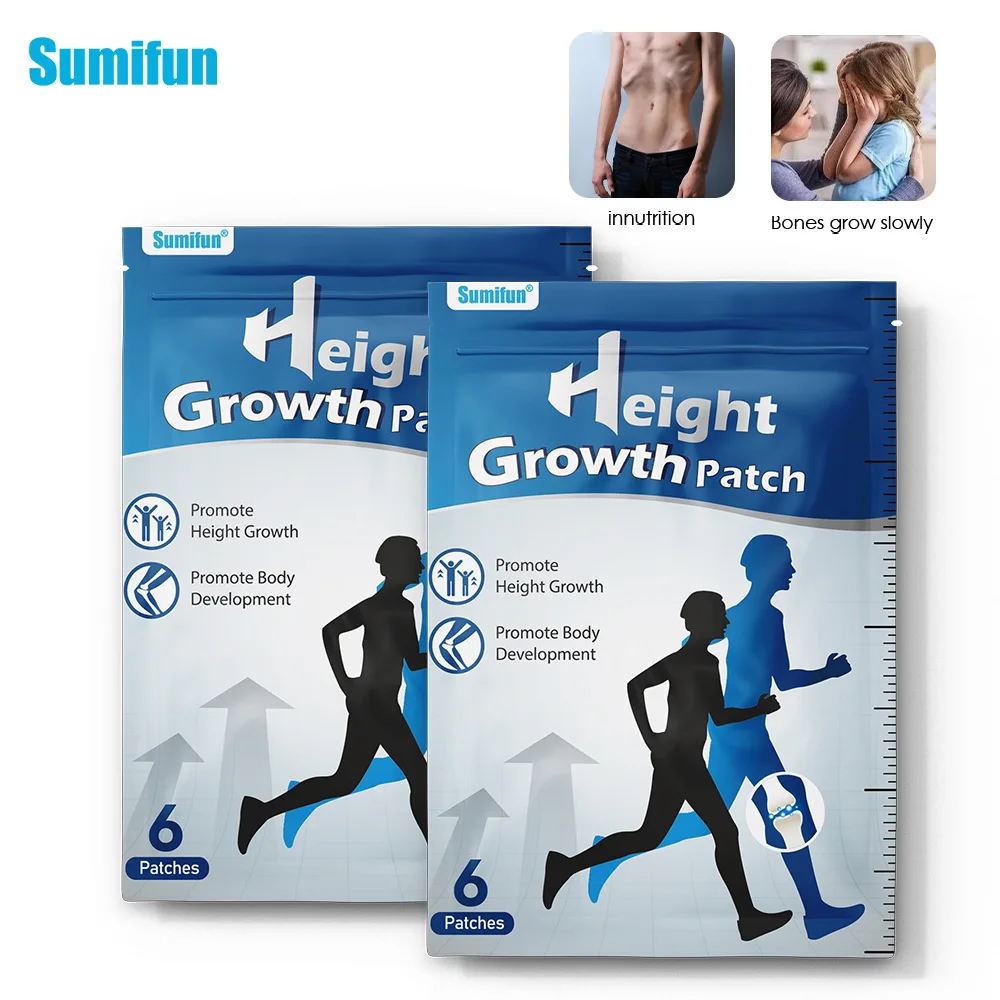 

6 Pcs Height Growth Support Patch, Acupoint Stimulation for Bone Development Care in Teens & Kids, Herbal Formula