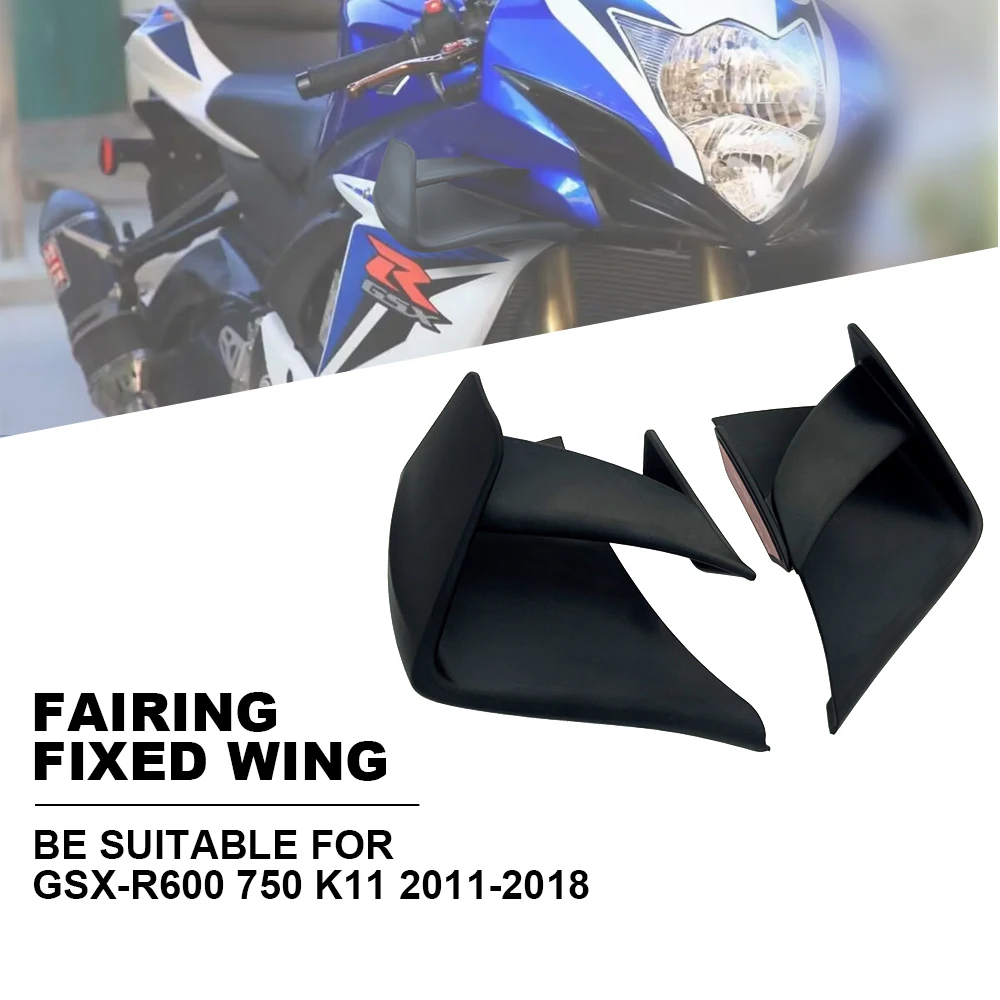 Motorcycle fairing parts, pneumatic wing kit, fixed wing, For Suzuki GSX-R600R GSXR750 2011 2012 2013 2014 2015 2016 2017 2018