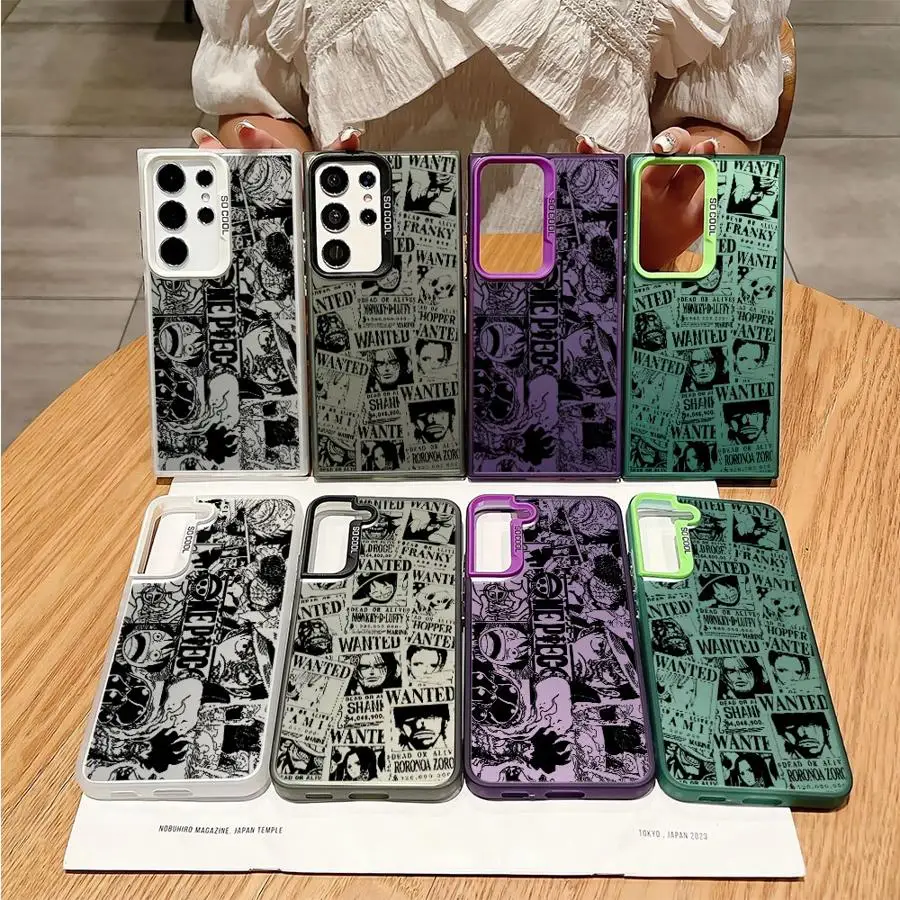 OneS P-PieceS Logo Case for Samsung Galaxy S25 Note 20 Ultra S23 Ultra S20 Plus S24 FE S25Edge S21 S23 S22 Phone Cover