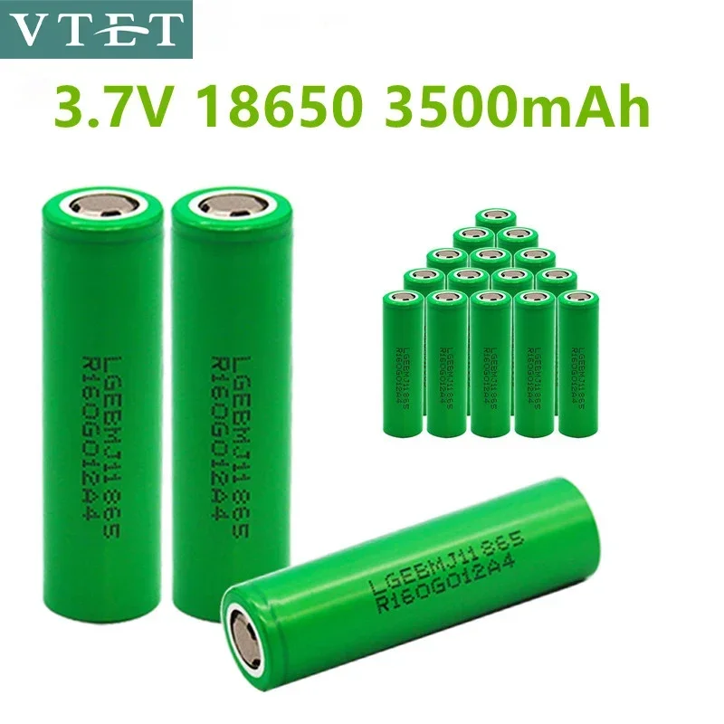 2024 New Original MJ1 3.7 V 3500mAh 18650 Lithium Rechargeable Battery for Flashlight Batteries for LG MJ1 3500mah Power Battery