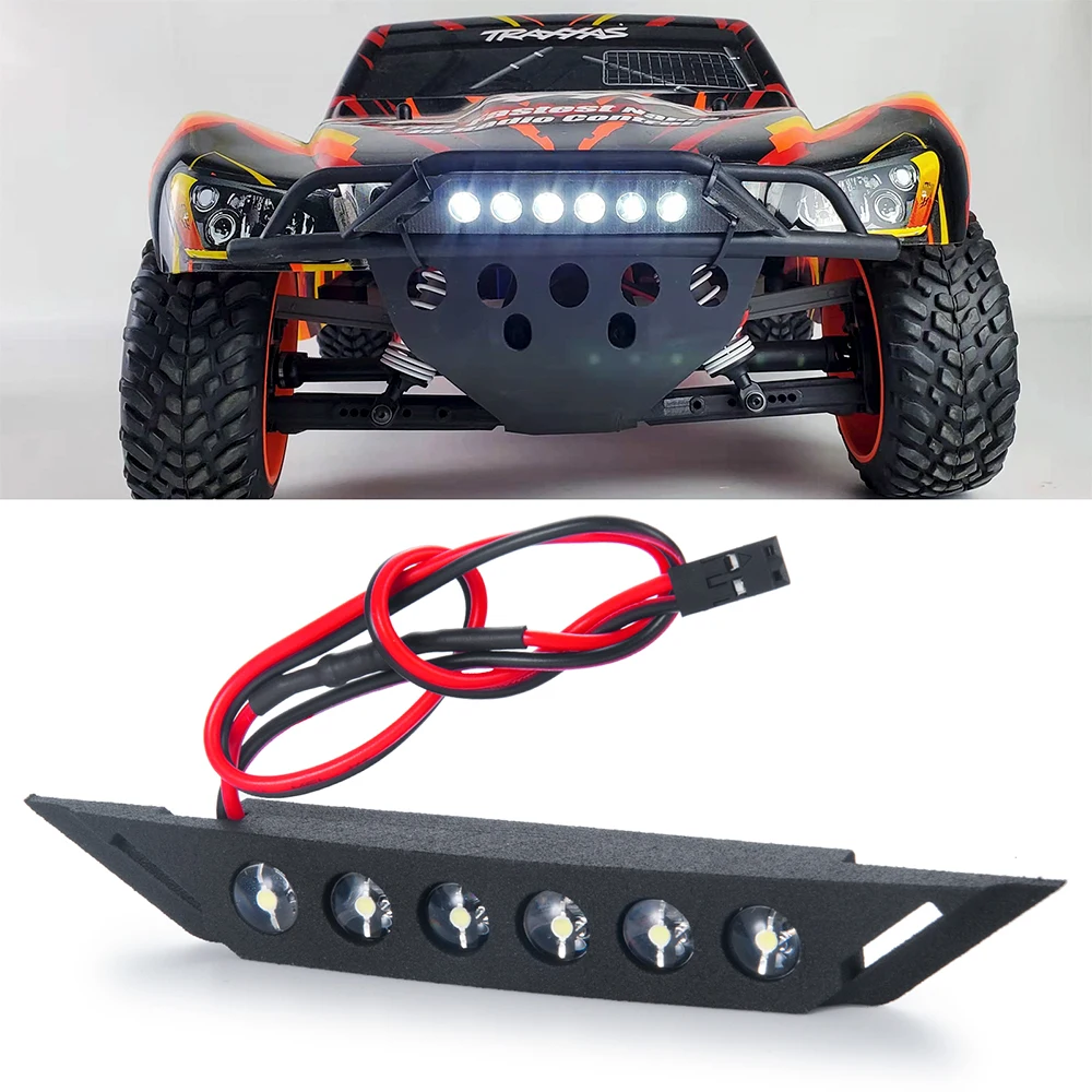 AXSPEED Front and Rear LED Lights Spotlight Lamp Bar DC 6-8.4v for 1/10 4x4 2wd VXL, XL-5 SLASH RC Car Upgrade Parts