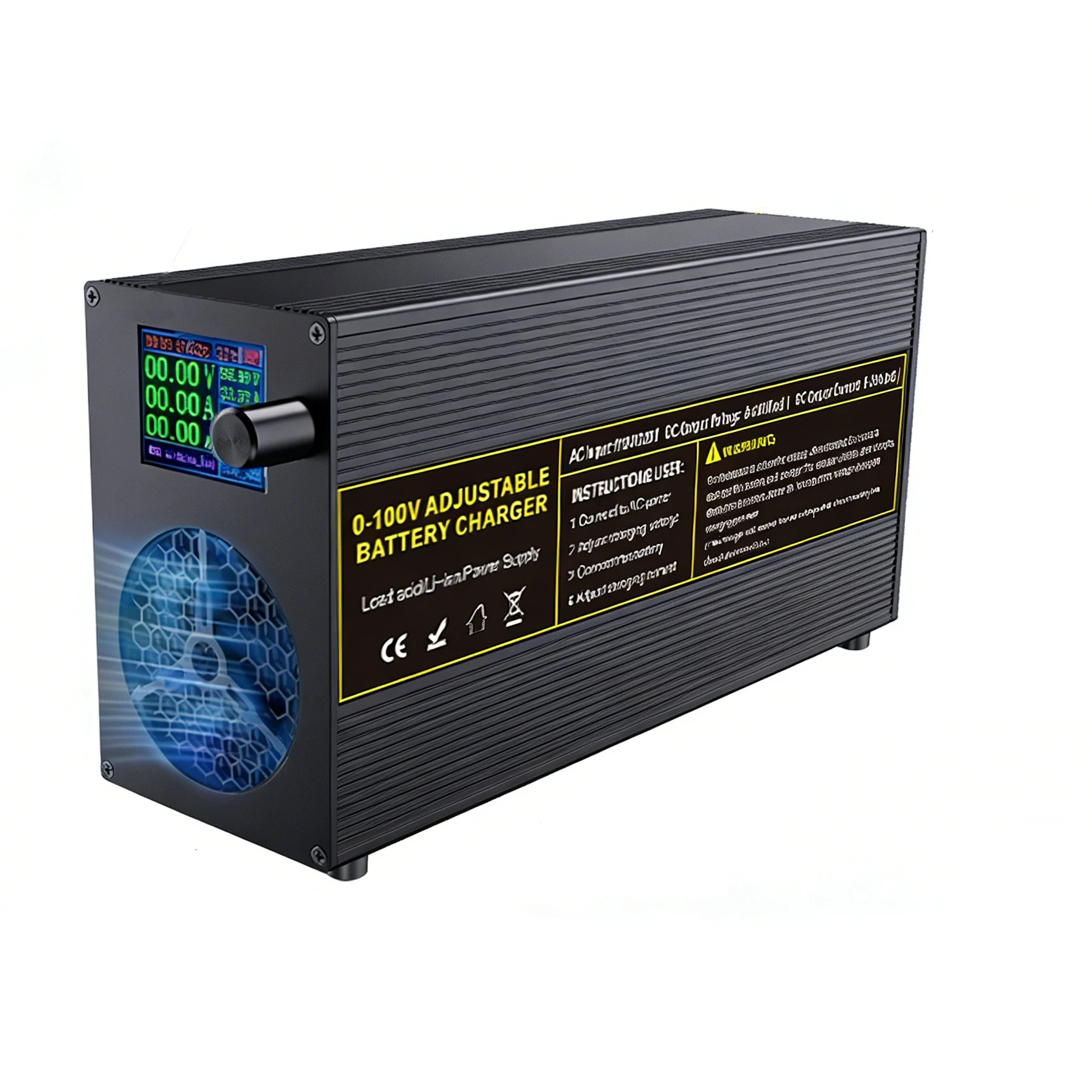 0-100V 20A Voltage and Current Adjustable Power Supply Switch Charger Lifepo4 Battery 12v 24v 36v 48v 60v 72v 96v 20a AC to DC C