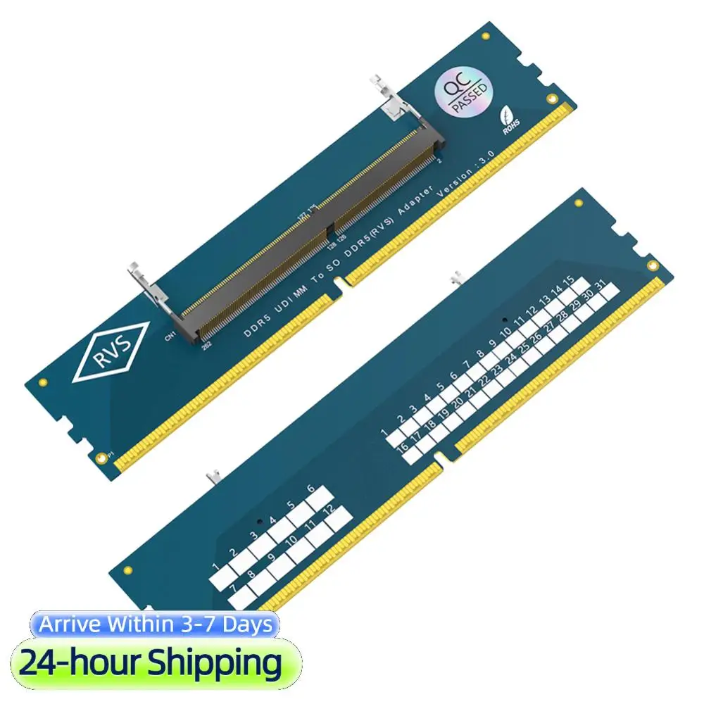 

Адаптер SO-DIMM для ноутбуков (DDR5) к U-DIMM для ПК (DDR5), карта-адаптер SO-DIMM для ноутбуков к DIMM для ПК, карта-адаптер памяти DDR5