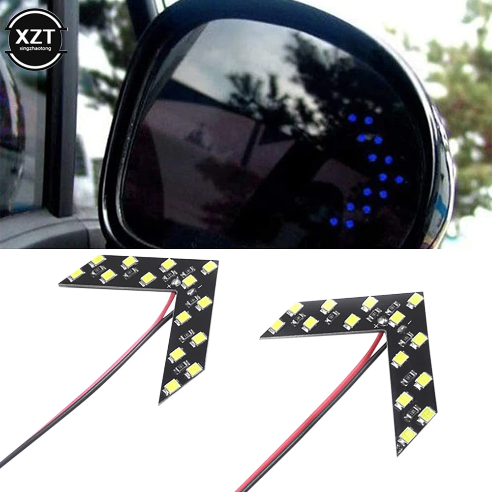 

2PCS/Lot LED Arrow Panels 14-SMD Indicator Turn Signal Light Flash Lights For Car Rear View Mirror Parking Indicator Accessories