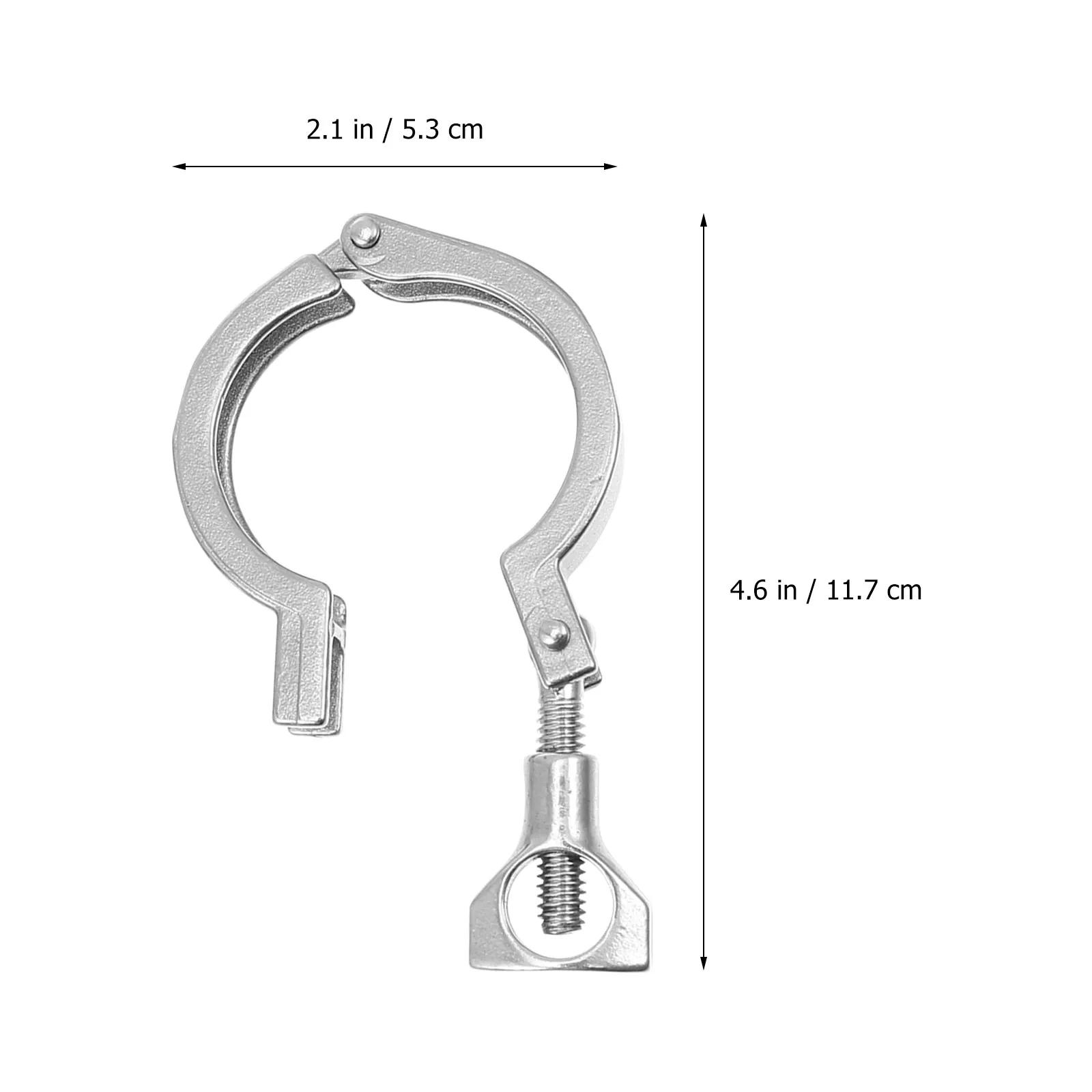 1Set Stainless Steel Tri Clamp Assembly Kits Corrosion Resistant Wear Resistant Smooth Surface Sanitary Clamp Tools
