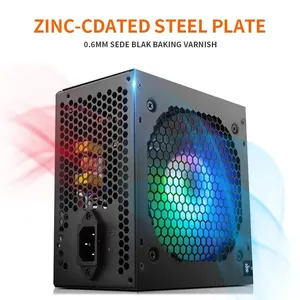 Aigo PC PC power unit for BTC, Black Gaming, Quiet, 120mm, RGB Fan, 24Pin, 12V, Atx Desktop Computer, AK, 600W 8 Main Sales PC Source - №6