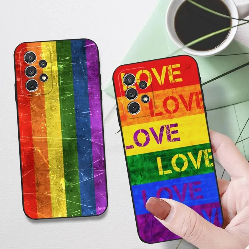 Gay Lesbian LGBT Rainbow Phone Case Funda For Samsung S22 S23 S30 S21 S20 S9 S10 S8 S7 S6 Pro Plus Edge Ultra Fe Silicone Coque