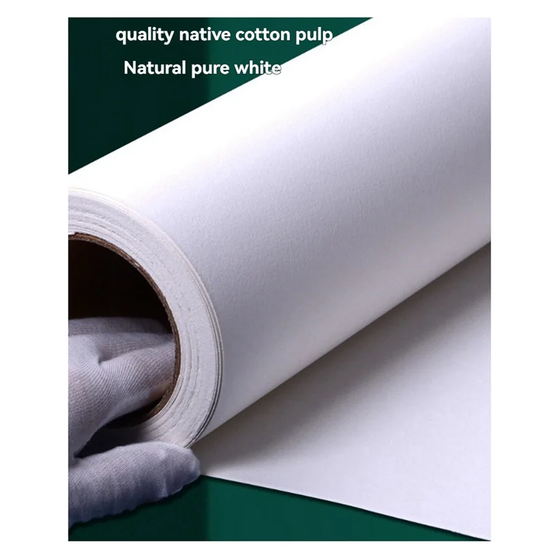 Le rouleau de papier aquarelle maître d'artiste à pression à froid efficace peut être coupé 4K grande et épaississante pâte de coton 37Cm x 10m papier aquarelle