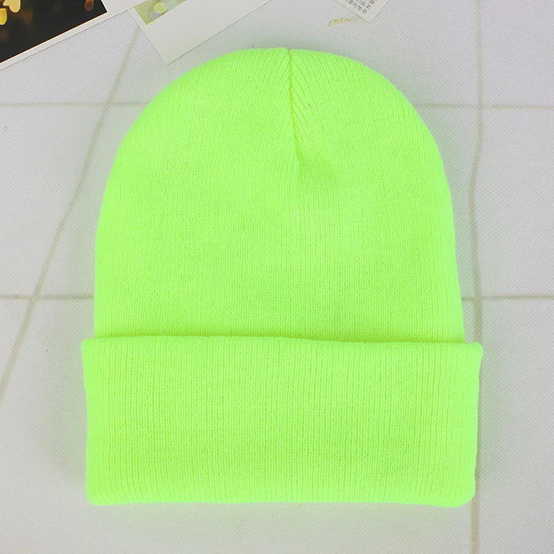 Solid Color Knitted Beanies Hat Winter Warm Ski Hats Men Women Multicolor Skullies Caps Soft Elastic Cap women\'s hats