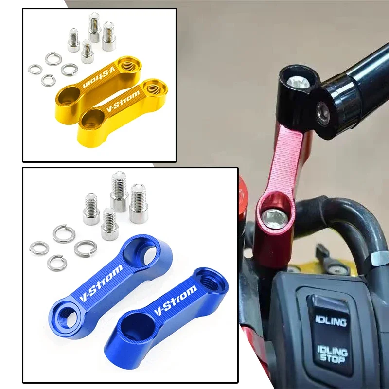 Motorcycle Rearview Mirrors Extension Riser Extend Adapter For SUZUKI V-STROM 800 DE1050 DE VSTROM 800DE V STROM 1050DE 2023