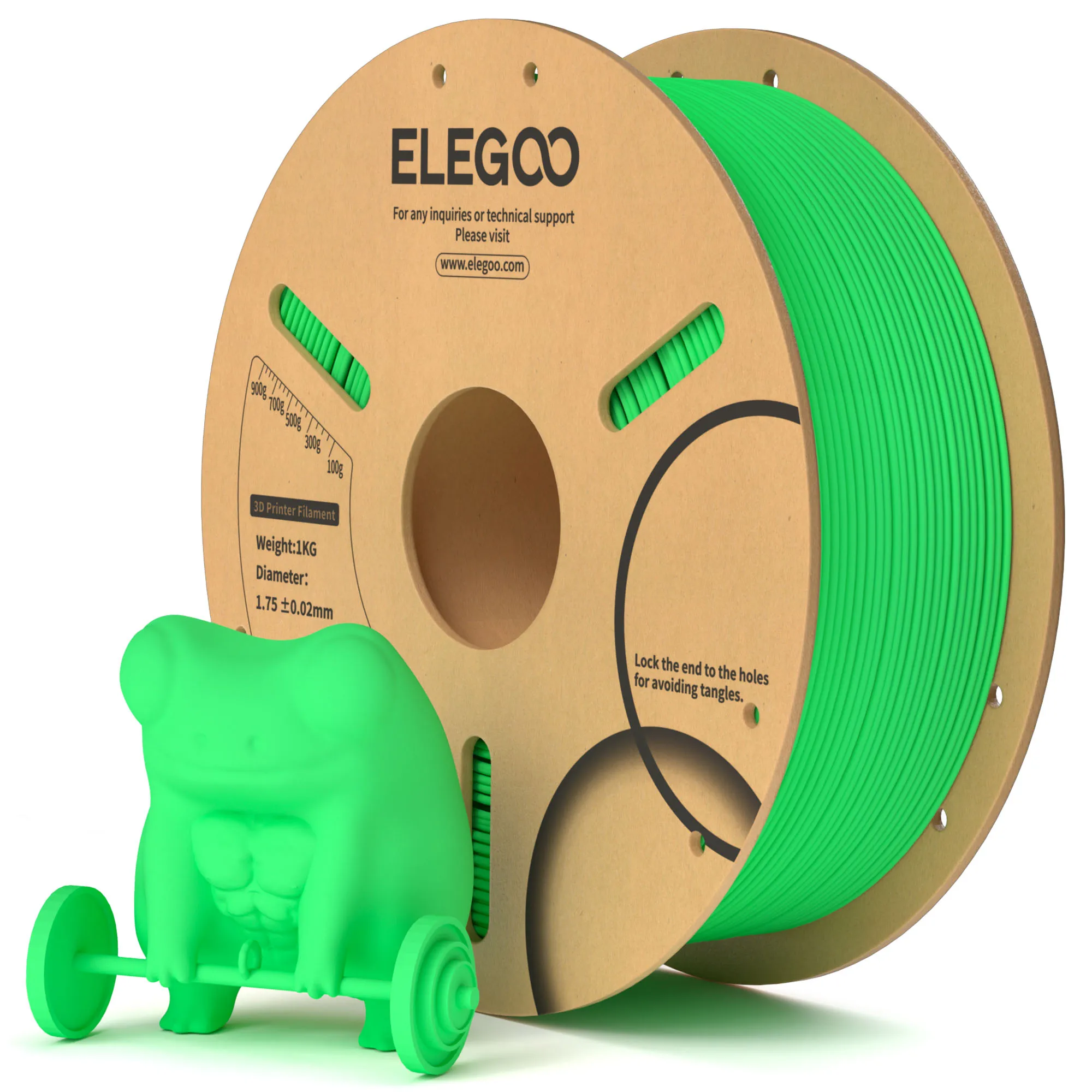 ELEGOO 1.75mm PLA Filament Space Grey 1KG, 3D Printer Filament Dimensional Accuracy +/- 0.02mm, 1kg Spool(2.2lbs)