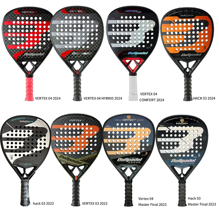 Bullpadel Paddle Racket Adult Prefessional Carbon Fiber Soft EVA Face Tennis Paddle Racquet Racket with Padle Bag Cover 2024 New