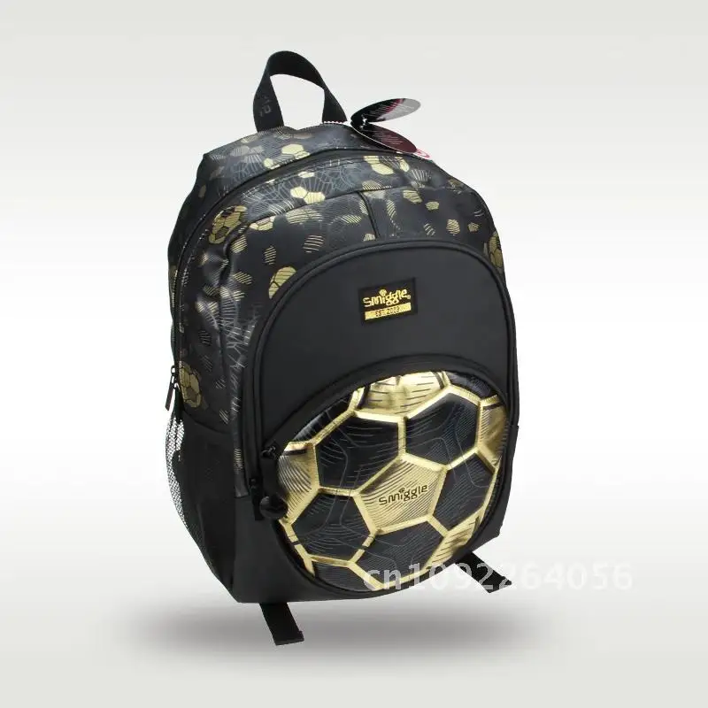 Australia Original Smiggle Golden football backpack children's backpack fashion versatile children's bag 7-16 years 16 inch